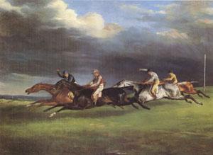 Theodore   Gericault The Derby at Epsom in 1821 (mk05) China oil painting art